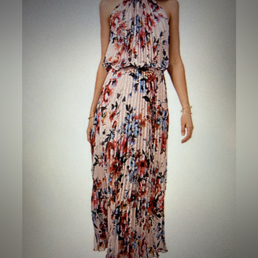 Sam And Jess Floral Sleeveless Evening Gown